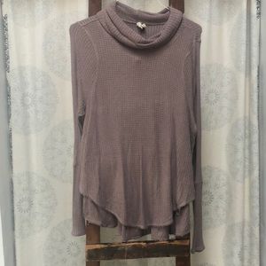 Free People Cowl Neck kind sleeve tee